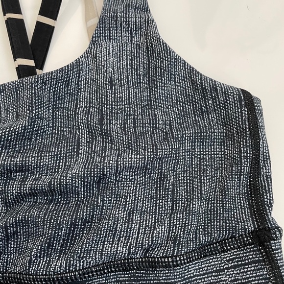 Navy Pattern Sports Bra - Picture 2 of 4